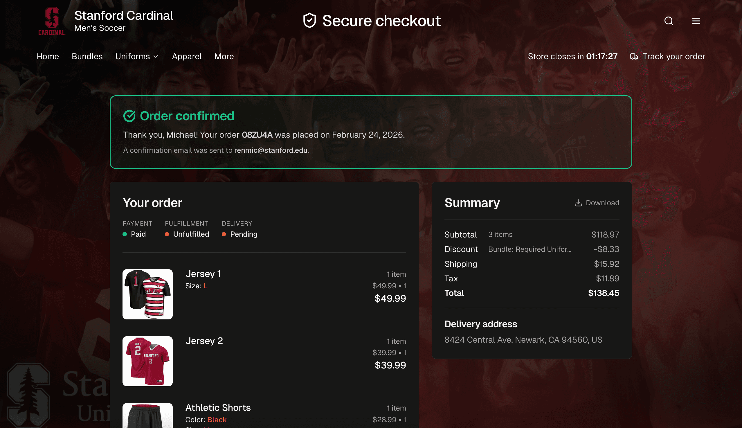 Light mode website preview